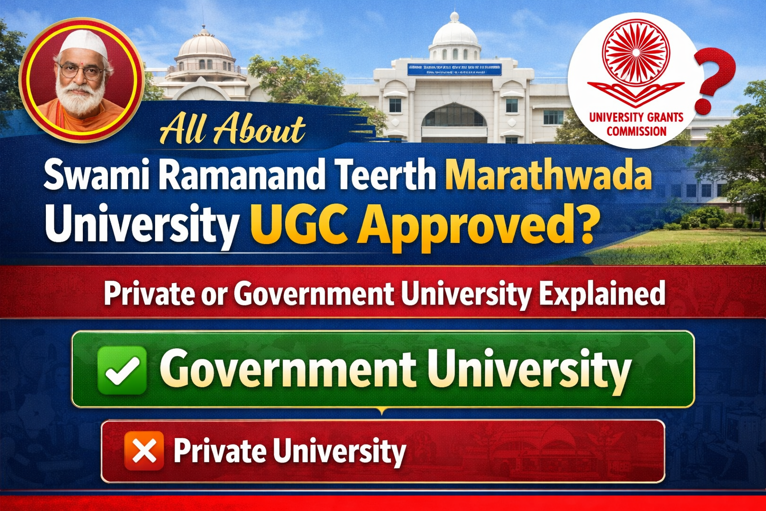 Is Swami Ramanand Teerth Marathwada University UGC Approved-Private or Government University Explained